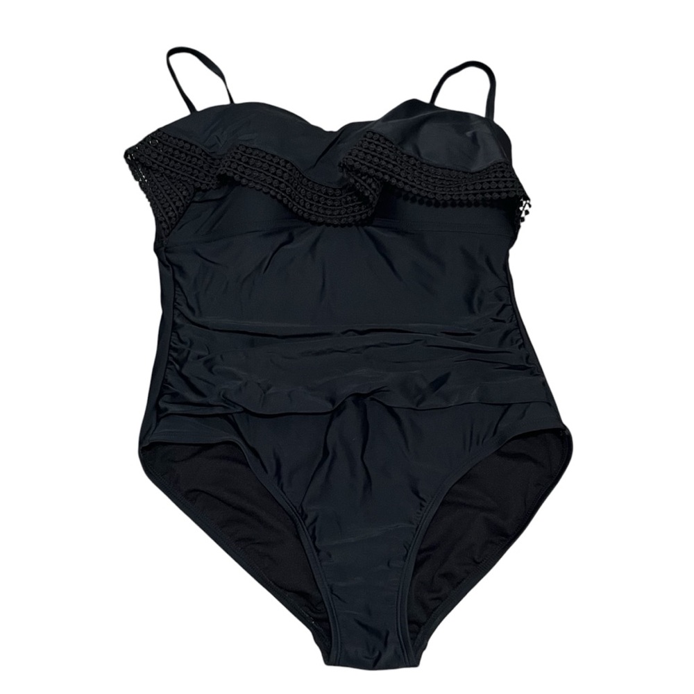 Kona Sol size Large women’s black one piece swimsuit